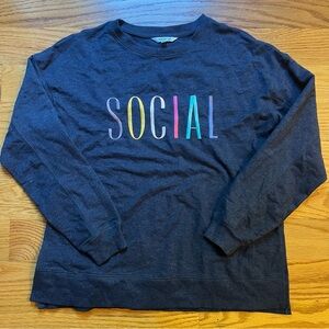 Wildfox SOCIAL sweatshirt size small
